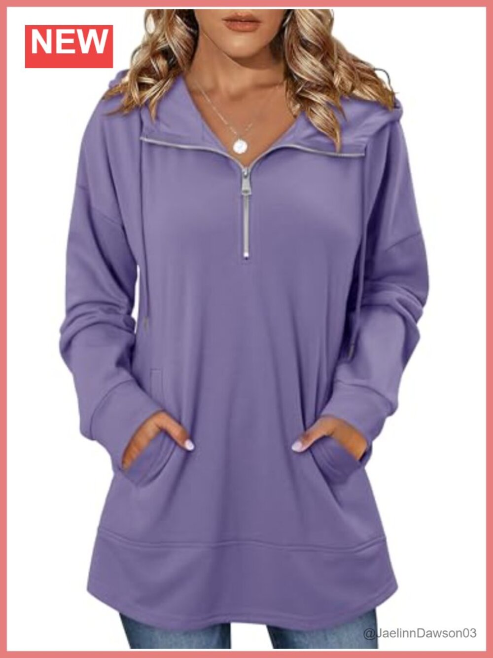 Quarter Zip Hoodie Pullover Sweatshirt Women's Casual